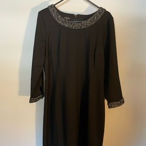 Black 3/4 sleeve Talbots dress 16 NWT